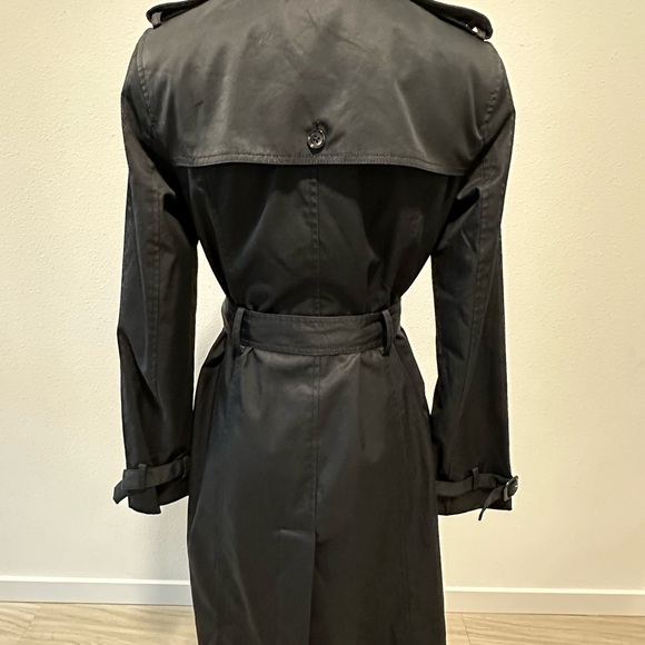 BANANA REPUBLIC Classic Black Trench Coat - Picture 3 of 7